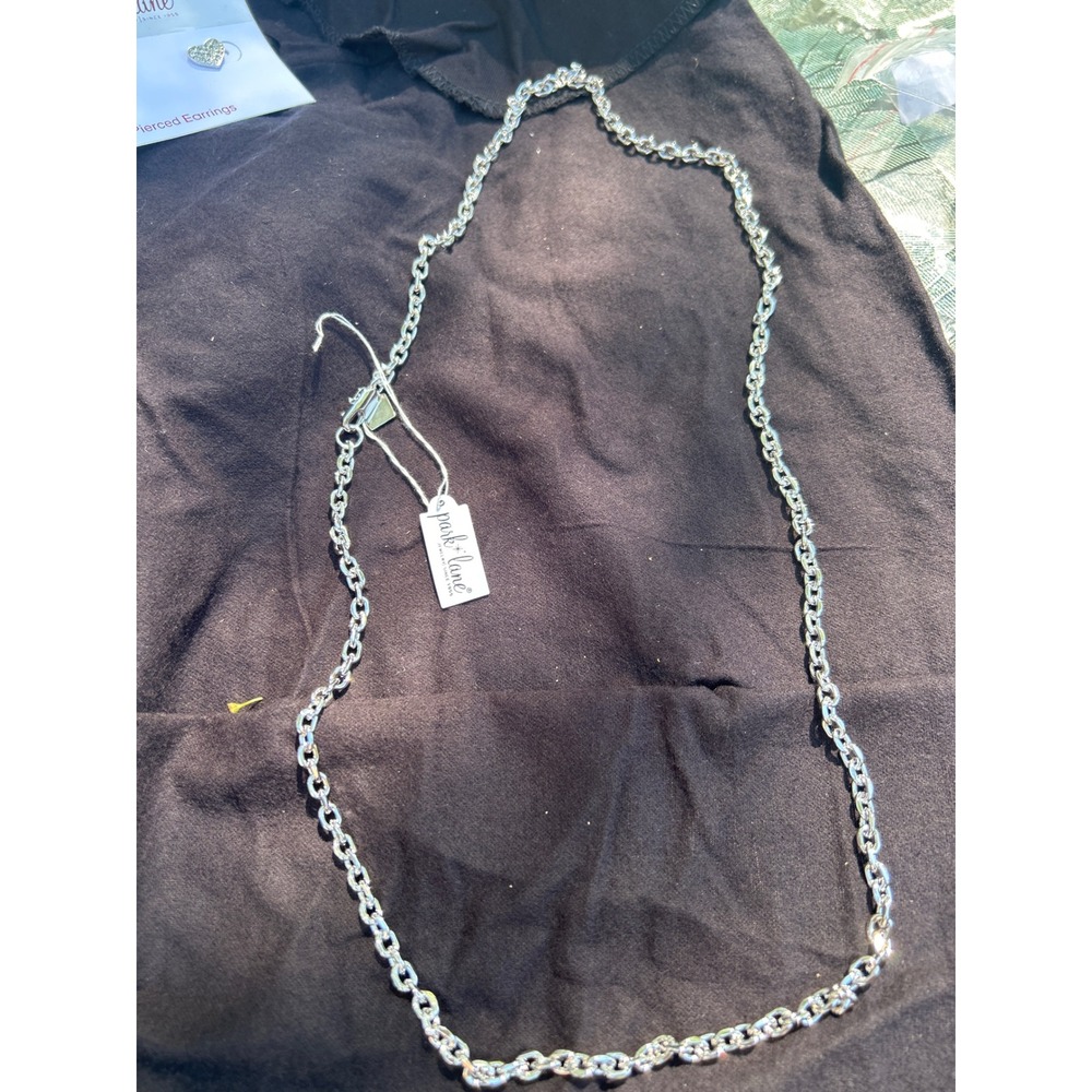 NWT Park Lane Vienna Necklace OS Silver Tone Classic Link Chain Layering Jewelry